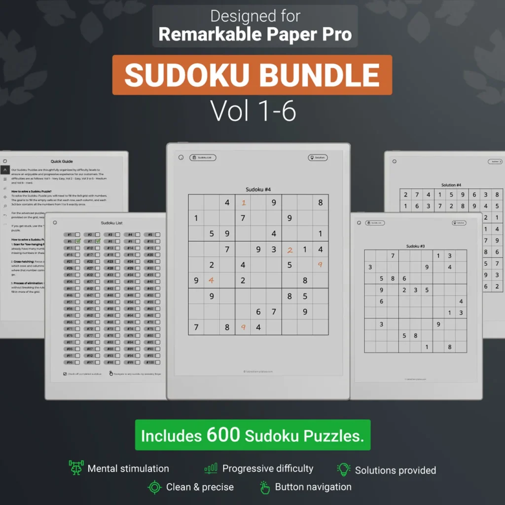 reMarkable Paper Pro Sudoku Bundle