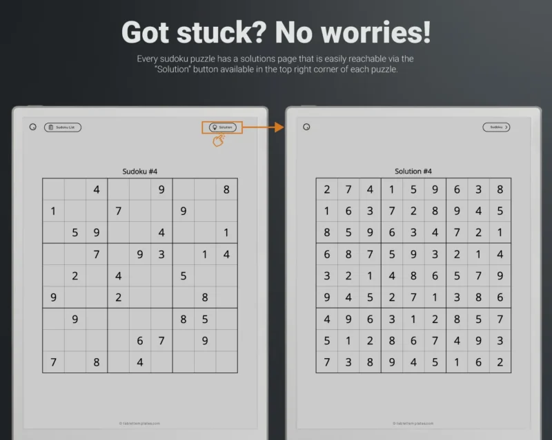 reMarkable Paper Pro Sudoku Solutions