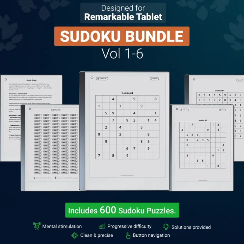 reMarkable 2 and Paper Pure Sudoku Bundle
